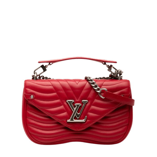 Louis Vuitton New Wave Chain Bag MM Handbag Shoulder Bag 2WAY M51943 Red Leather Womens LOUIS VUITTON [Used]