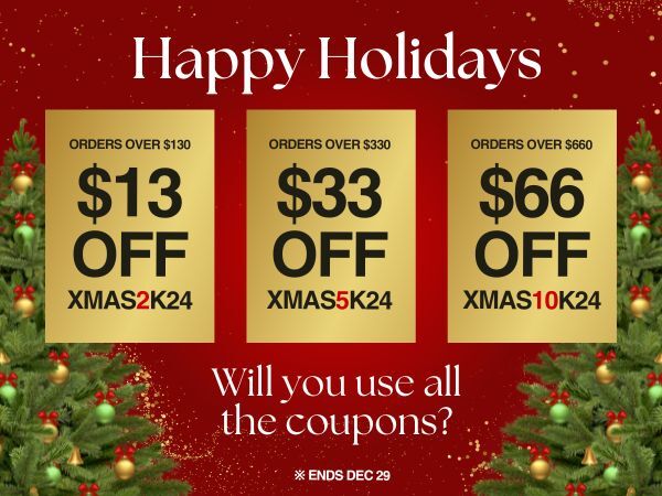 USD13-66 OFF with codes XMAS2K24, XMAS5K24, XMAS10K24