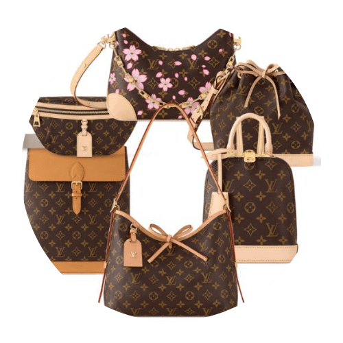 Louis Vuitton bags with vachetta leather details