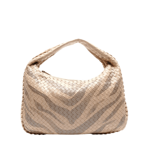 Bottega Veneta Intrecciato Hobo Python Shoulder Bag, Beige, WS26842 [Pre-owned]