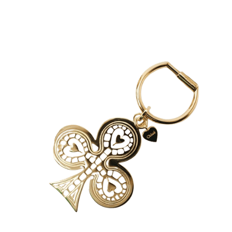Chloe Keychain/Keyring Clover Motif Light Gold 3K0390-CB7