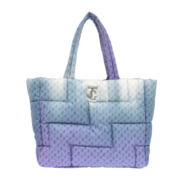 Like New JIMMY CHOO Raya Soft Nylon Blue/Purple Tote Bag 1714 [Used]