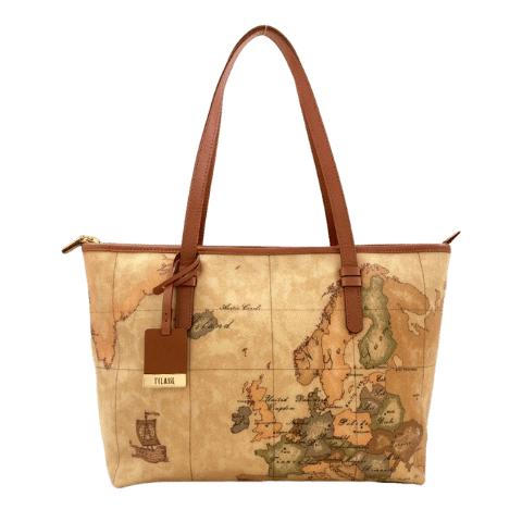 Prima Classe Map Pattern Tote Bag PVC Womens [Used]