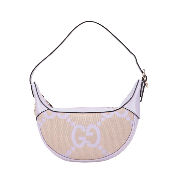 GUCCI Jumbo GG GG Mini Bag Handbag One Shoulder Bag 658551 Purple Beige Canvas Leather Women's [Used]