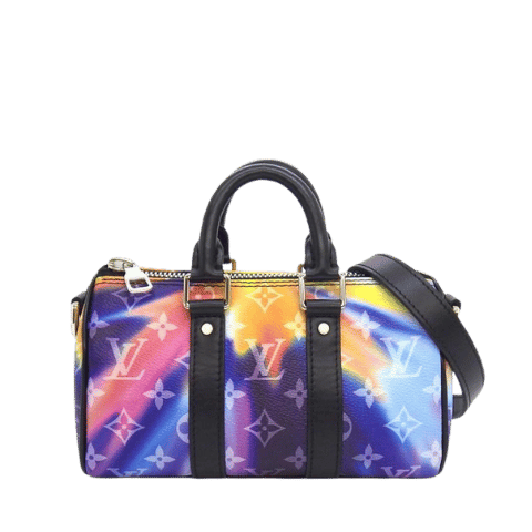LOUIS VUITTON Keepall XS M80953 Multicolor Monogram Sunset Black Leather [Used]