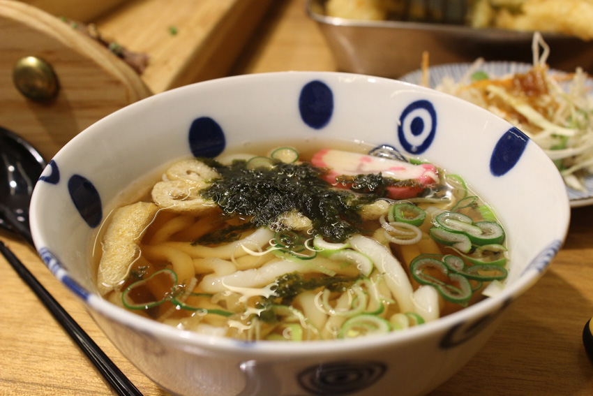 Bowl with hot udon