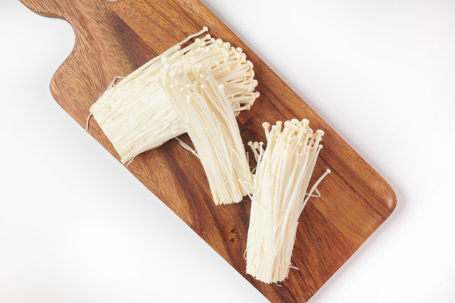 Enoki is a common mushroom to put in Japanese pot style dishes.