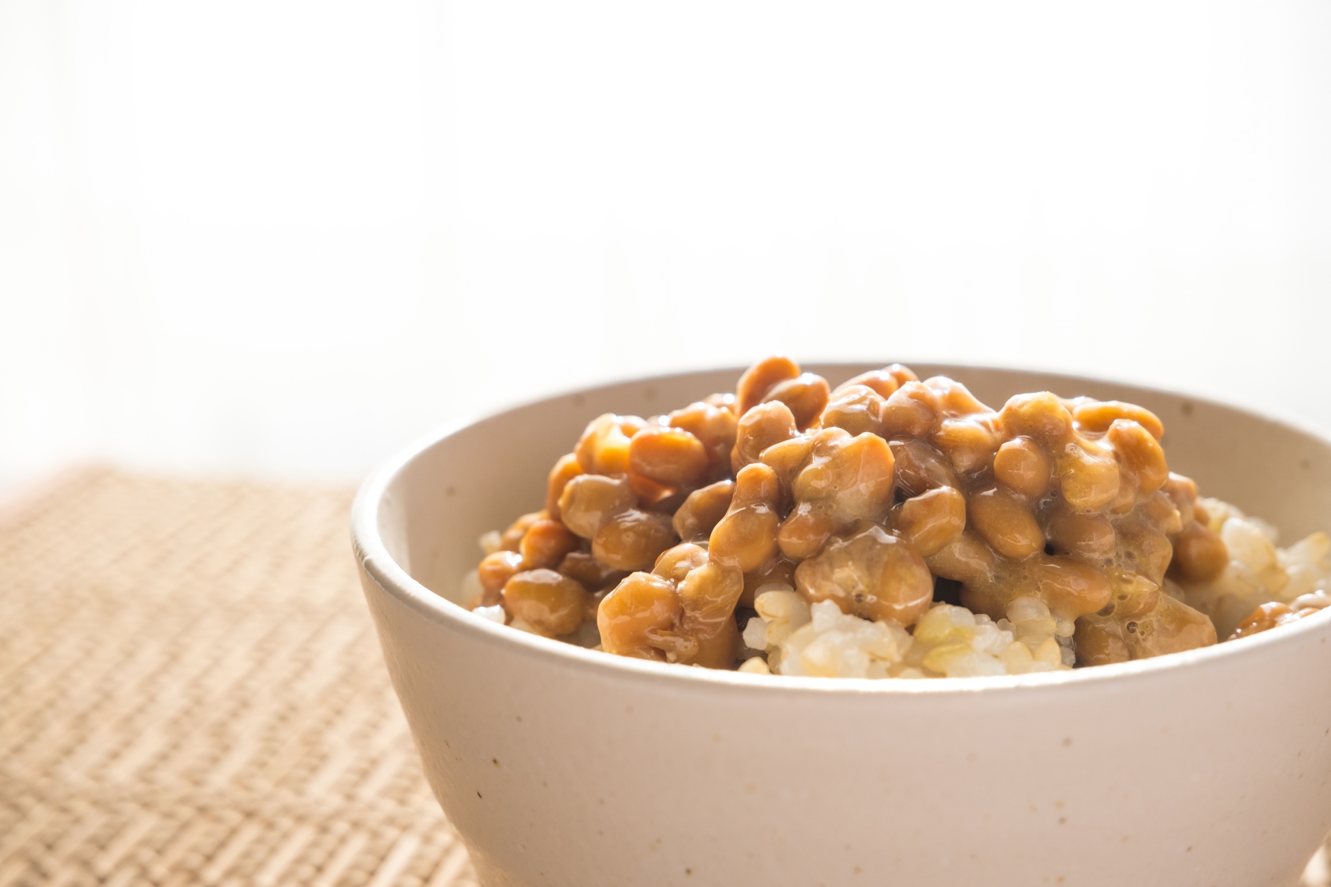 Natto with brown rice