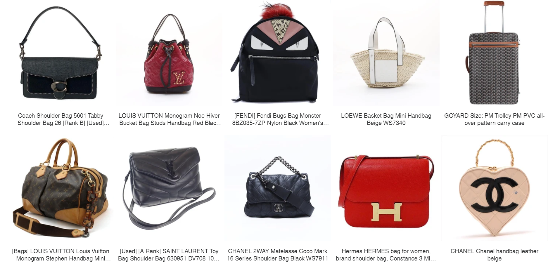 Second-hand authentic luxury bags on ZenPlus brand page