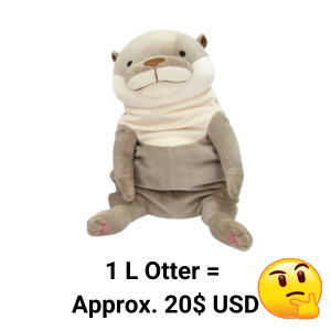 1 L otter costs around 20$ to ship