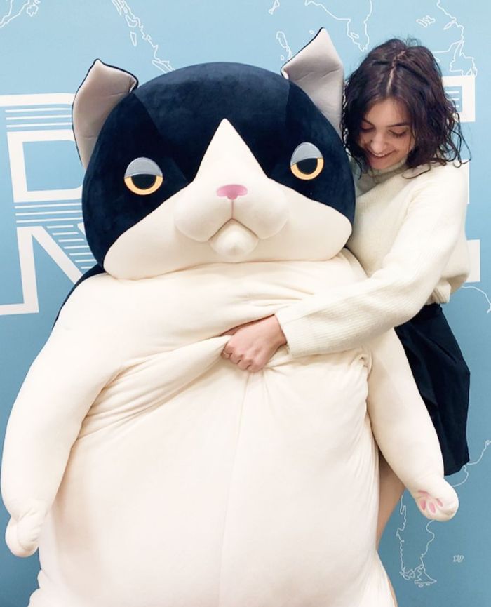 Giant stuffed animal give comfort - giant cat plush Morisaka Global