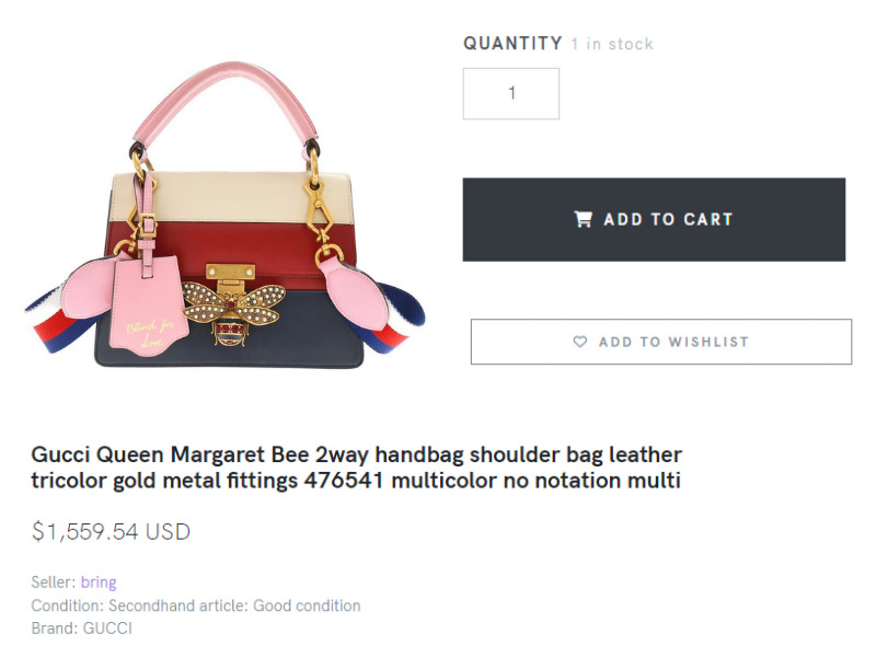 Gucci Queen Margaret Bee 2way handbag shoulder bag leather tricolor gold metal fittings 476541 multicolor
