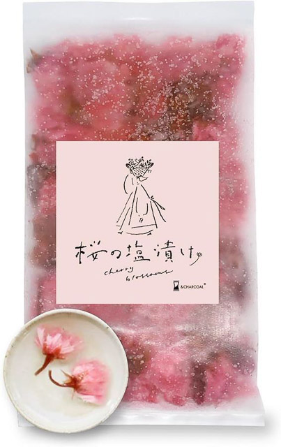 Semi-transparent bag with salted cherry blossoms