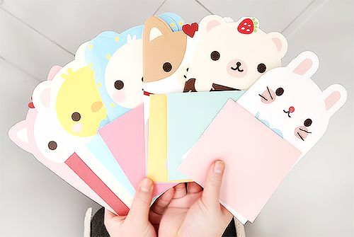 Cute animal shaped paper cards