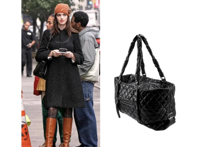 The Chanel Soft Quilted Distressed Leather Tote from 2006, an oversized and relaxed bag that balances structure with everyday ease, from The Devil Wears Prada