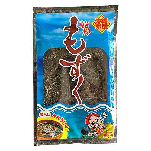 A bag of Mozuku labeled From Okinawa