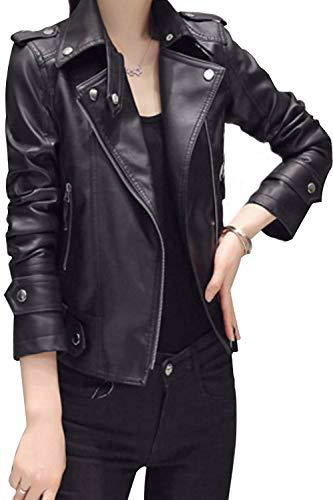 Black faux leather jacket on ZenPlus