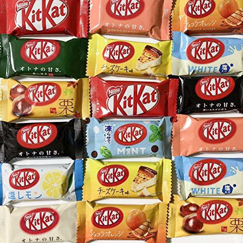 A wide range of Japanese KitKat packages with different flavors 