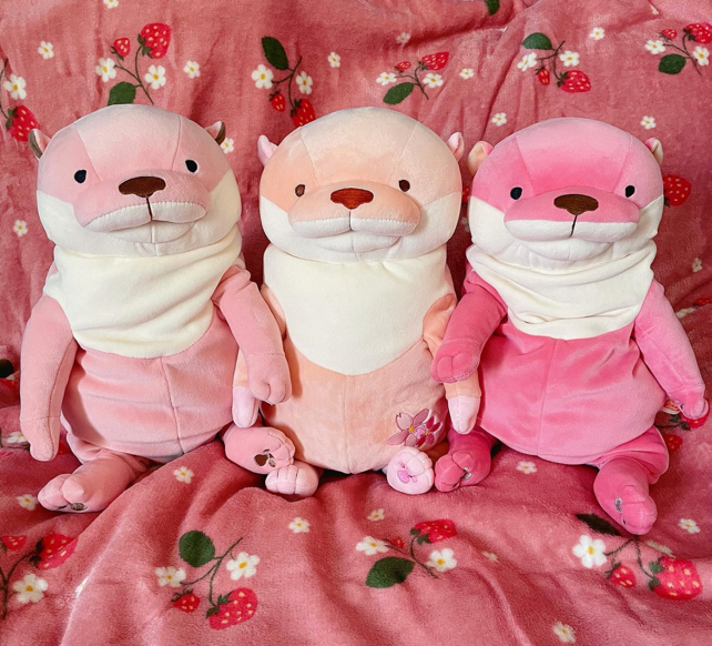 Morisaka Pink Otter Plushies