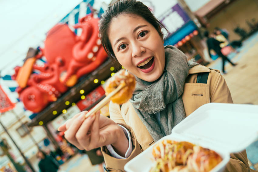 Dotonbori street food is one of the most famous things in Osaka.