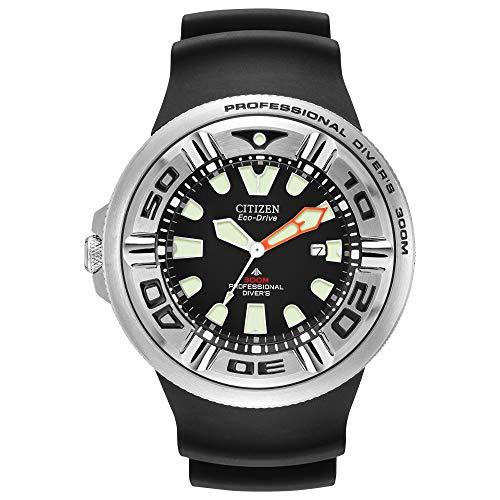 Citizen Eco-Drive Professional Diver wristwatch in steel color with black dial