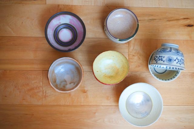 A small collection of Japanese ceramic bowls