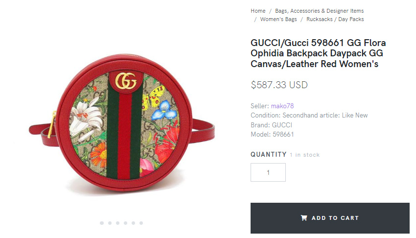 Gucci Ophidia Flora Backpack on ZenPlus Marketplace 