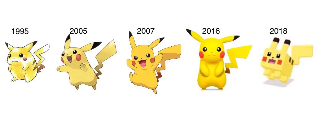 Pikachu visual evolution