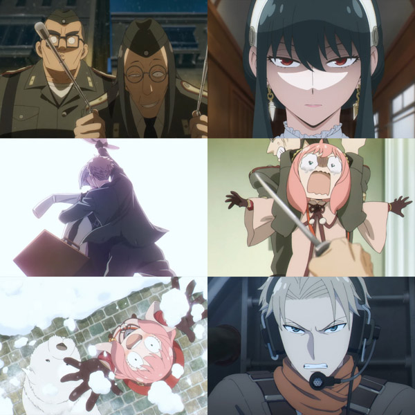 Six image collage of the main characters