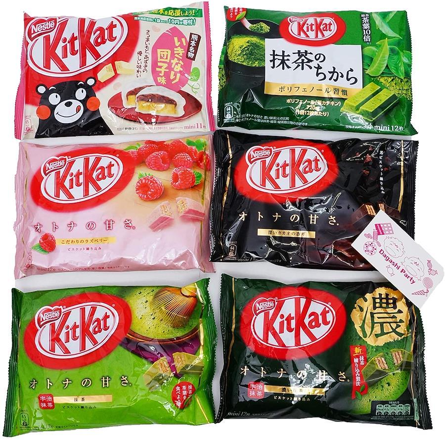 Examples of the limited edition KitKat's flavors you can find in Japan