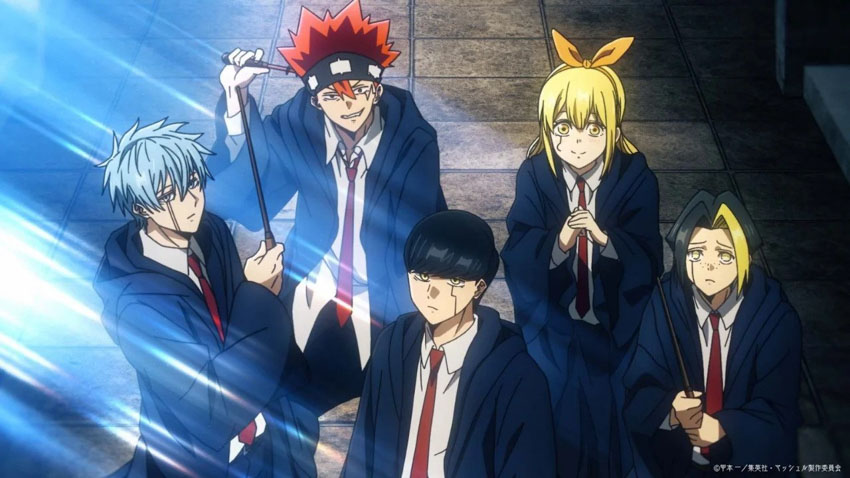 Group picture of the anime's main cast