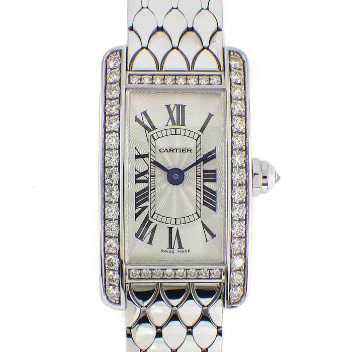 Cartier Tank Watch with diamond lining