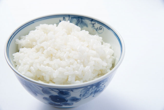 Close up of Sasanishiki cooked rice