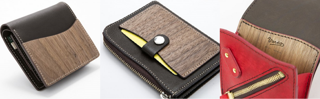 Varco wallets with Japanese black walnut