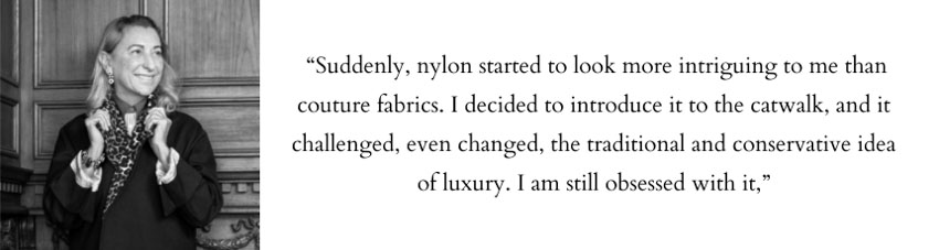 Prada on the nylon revelation.