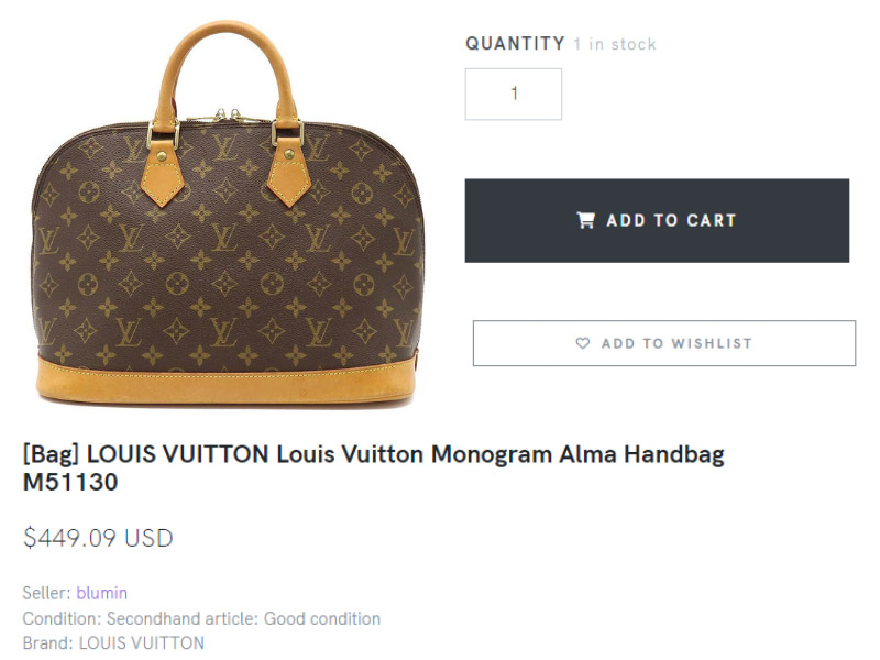 LOUIS VUITTON Louis Vuitton Monogram Alma Handbag M51130