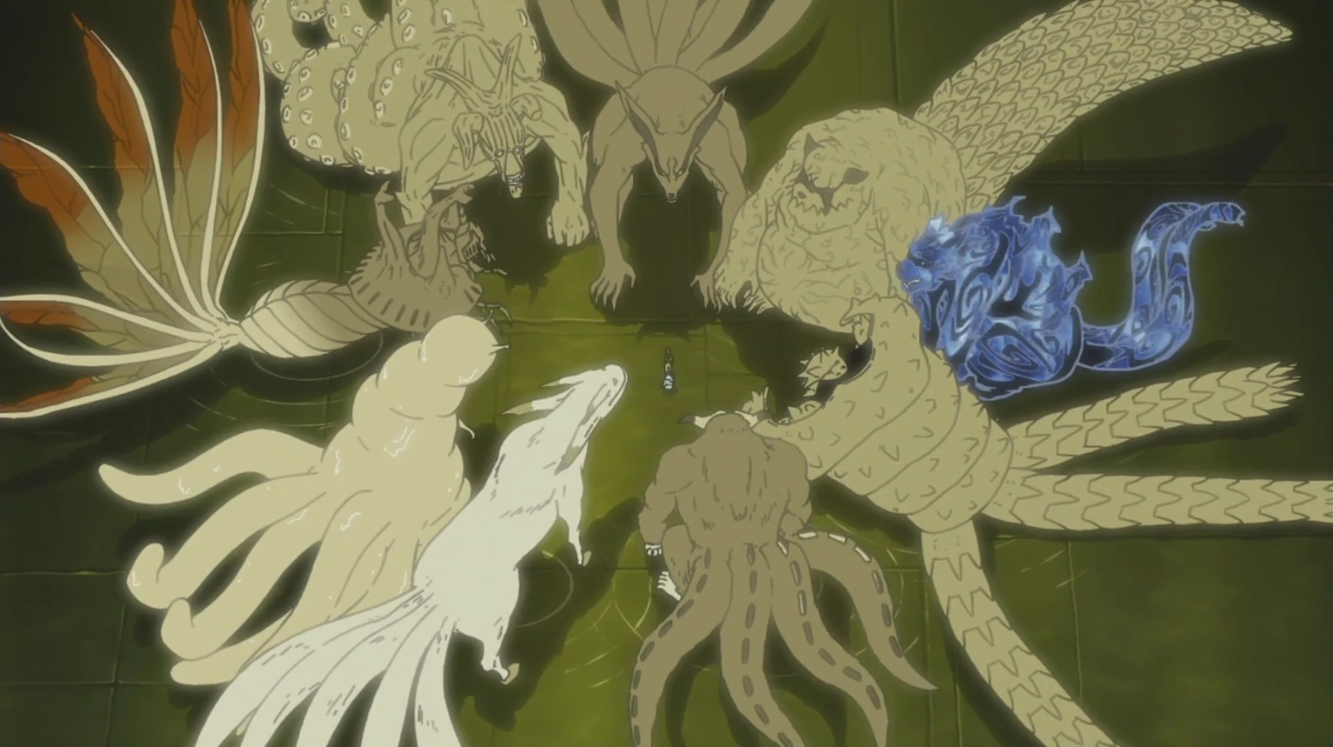 Tailed Beasts Reunited in a circle