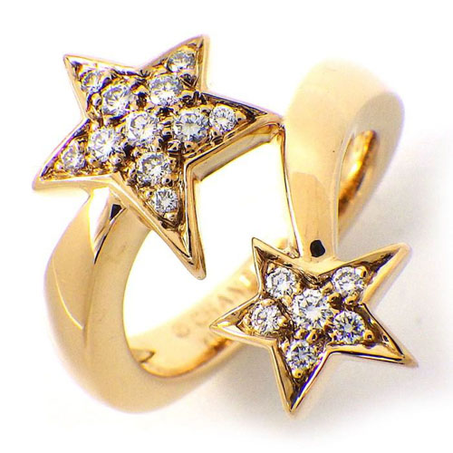 Coco Chanel Comete collection ring with two stars on the ends 