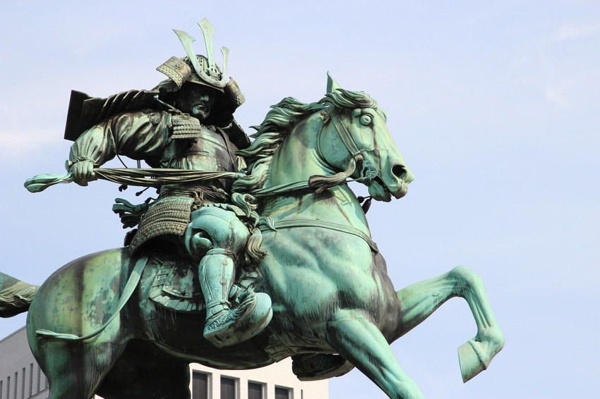 Statue of a Samurai on a horse