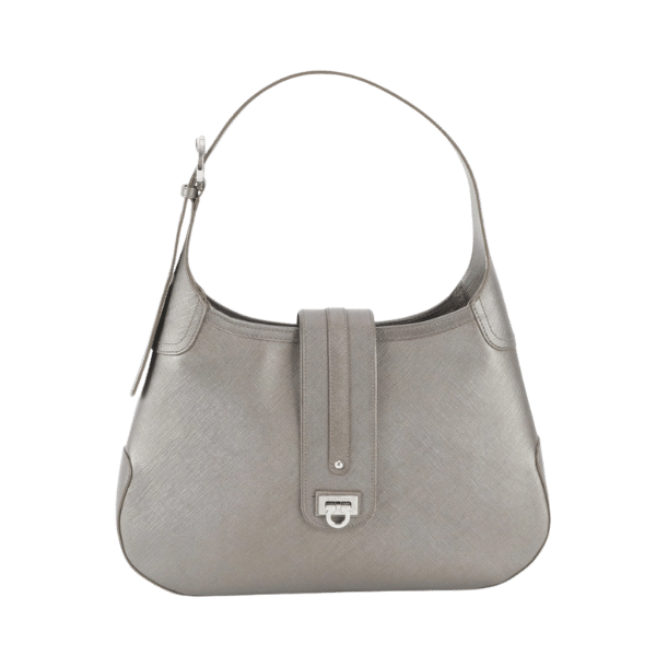 Excellent Condition Salvatore Ferragamo Gancini AQ 21 7335 Leather Shoulder Bag Handbag Genuine Leather Women's EIM EC5-8