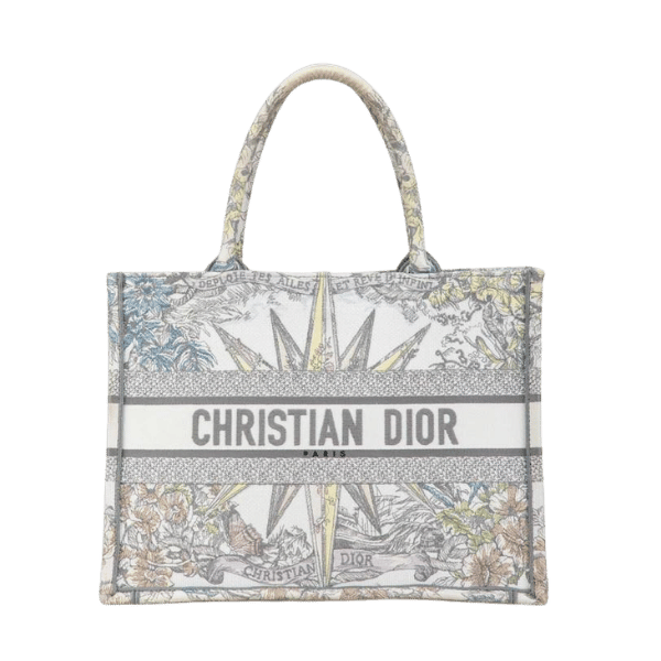 Dior Rêve d'Infini Book Tote Tote Bag 50-MA-0292 White Multicolor Jacquard Women's [Used]